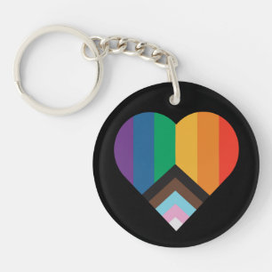 L'amour LGBT+pride. Porte - clé du drapeau arc-en-