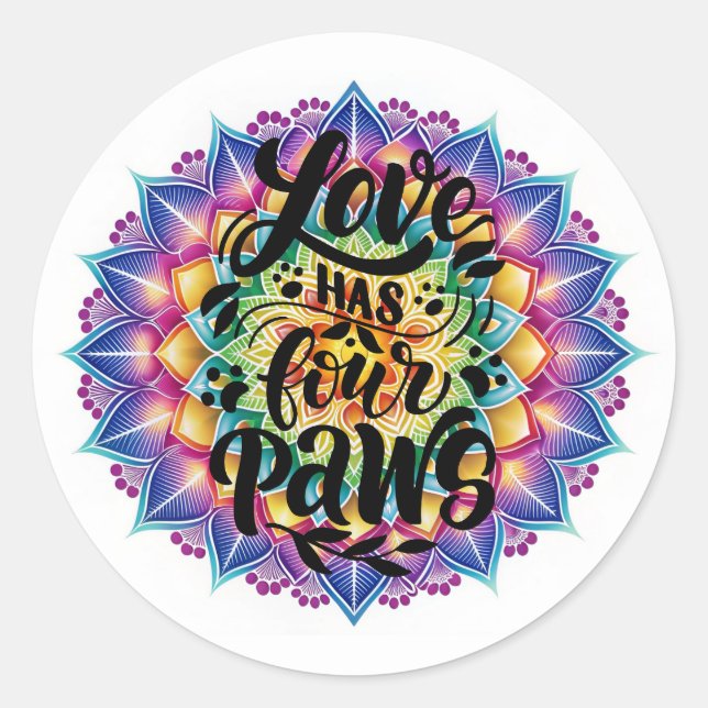 L'Amour Migné A Quatre Pans Sticker Carré (Devant)