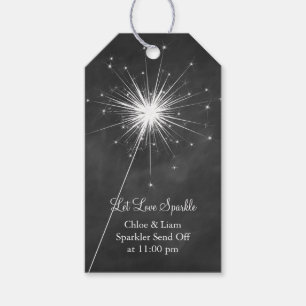 L'amour miroite étiquette de cadeau - noir