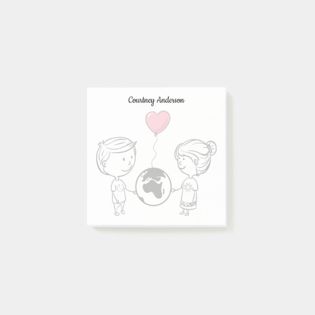 L'amour ne connaît pas de distance Post-It Notes (Devant)