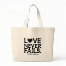 L'amour ne manque jamais le sac fourre-tout chréti