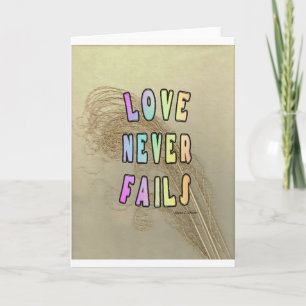 L'amour n'échoue jamais Carte pour notes