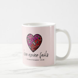 L'amour n'échoue jamais la tasse de coeur