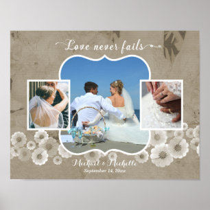 L'amour n'échoue jamais Photo Mariage Poster Colla