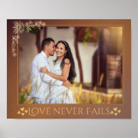 L'amour n'échoue jamais Poster Mariage personnalis