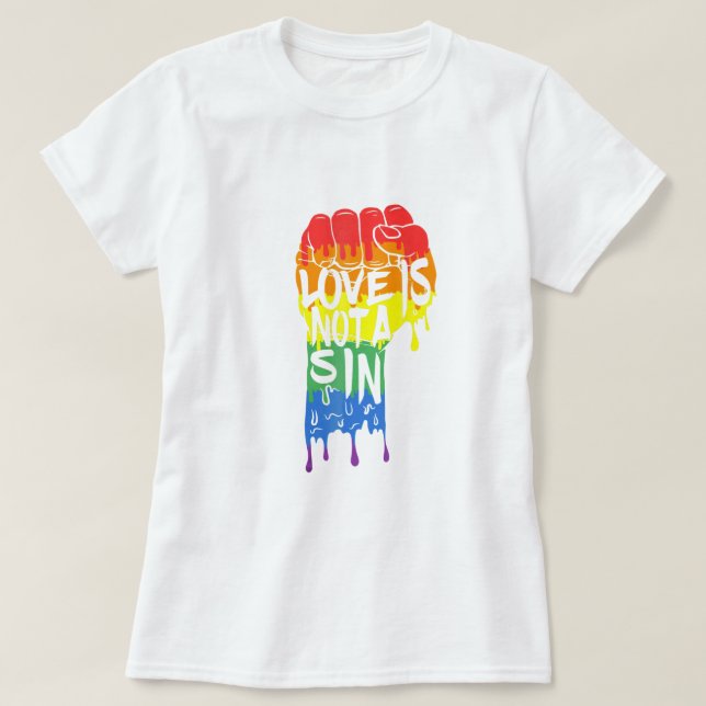 L'amour n'est pas un T-shirt péché (Design devant)