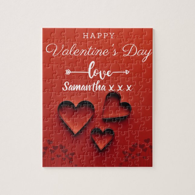 L'amour personnalisé du puzzle de Saint Valentin (Vertical)
