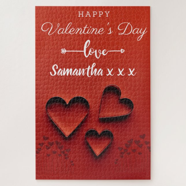 L'amour personnalisé du puzzle de Saint Valentin (Vertical)