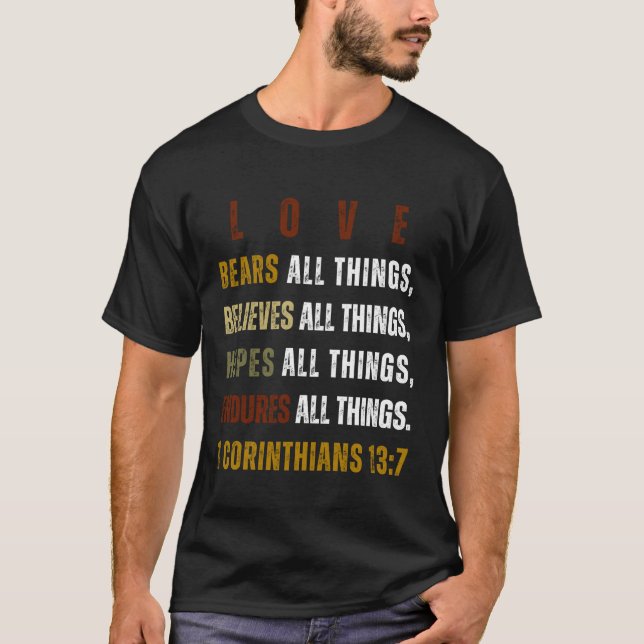 L'AMOUR porte toutes les choses |Christian T-shirt (Devant)
