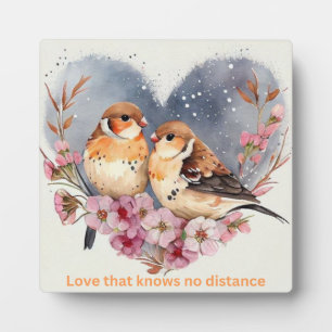 L'amour prend son envol : Plaque à deux Inséparabl