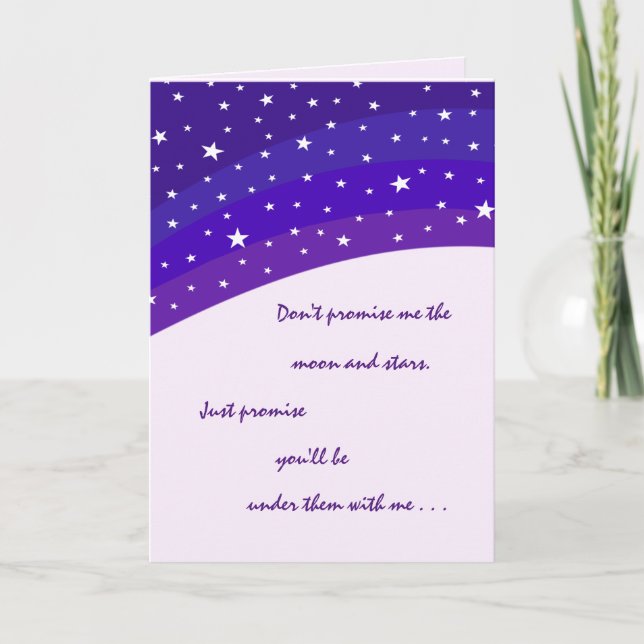 L'amour promet la carte de voeux d'anniversaire (Devant)