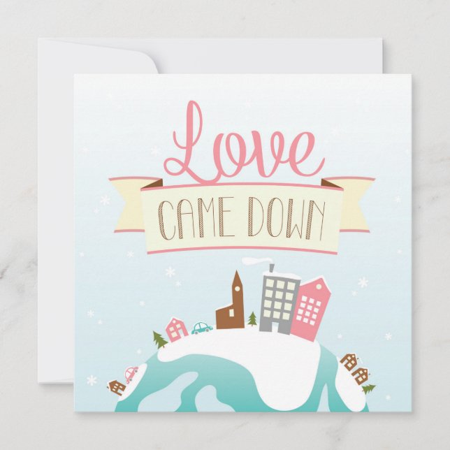 L'Amour Religieux De Noël Est Tombé Carte De Vacan (Devant)