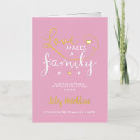L'Amour Rose Fait Une Faire-part D'Adoption Famili