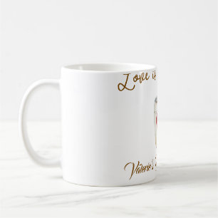 L'amour se prépare tasse à café blanche cœur maria