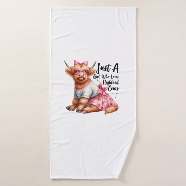L'Amoureux Des Vaches Juste Une Fille Qui Aime La  (Serviette de bain)