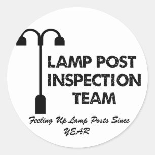 Lamp Post Inspection Team Runder Aufkleber