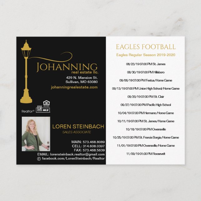 Lamp Post Real Anwesen Fußballkalender Postkarte (Vorderseite)