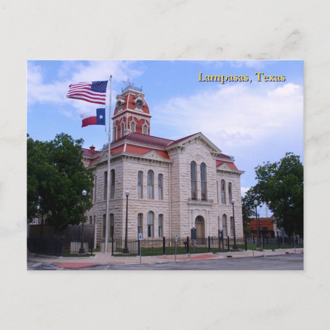 Lampasas County Gericht Postkarte (Vorderseite)