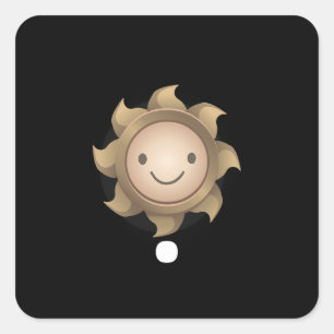 Lampe der Sonnenstuhle für Glittermöbel Quadratischer Aufkleber