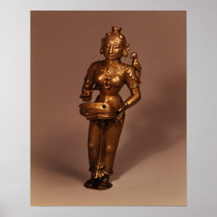 Lampe in Form von Göttin des Vermögens Poster