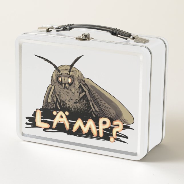 Lampe? Motte Meme Metall Brotdose (Vorderseite)