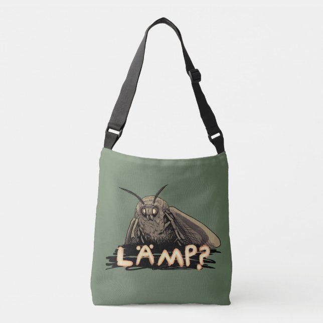 Lampe? Motte Meme Tragetaschen Mit Langen Trägern (Vorderseite)