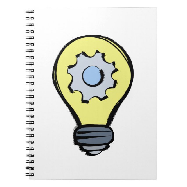 Lampe und Getriebe Notizblock (Vorderseite)