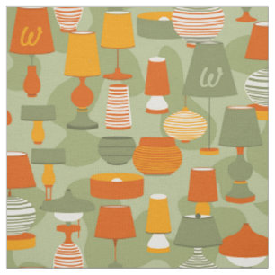 Lampen des Mitteljahrs Retro Gold Orange Green Mon Stoff