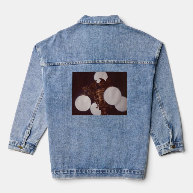 Lampenlicht aus Dämonenflügeln Jeansjacke (Rückseite)