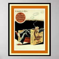 Lampo Calypso Samos Cigarette Ad Poster
