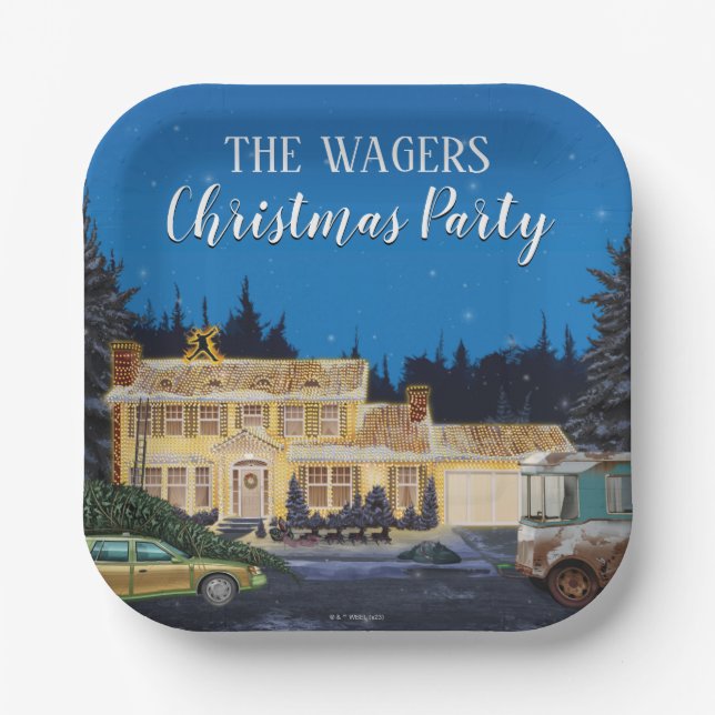 Lampoons Weihnachtsfeiertag Pappteller (Vorderseite)