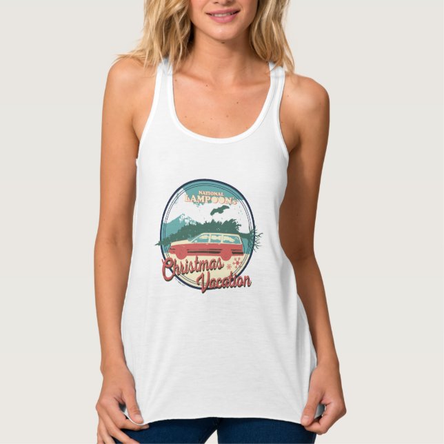 Lampoons Weihnachtsurlaub-Abzeichen Tank Top (Vorderseite)