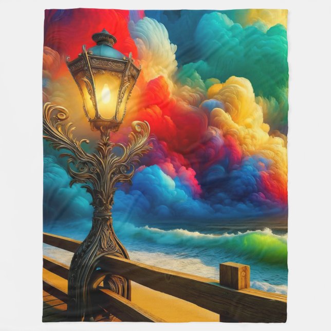 Lamppost Art Fleecedecke (Vorderseite)