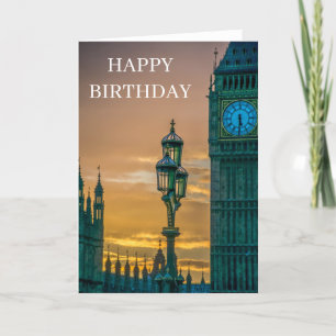 Lamppost et carte d'anniversaire Big Ben