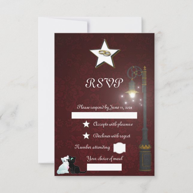 Lamppost RSVP Karte (Vorderseite)