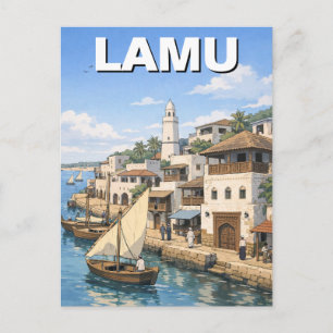 Lamu Kenia Postkarte
