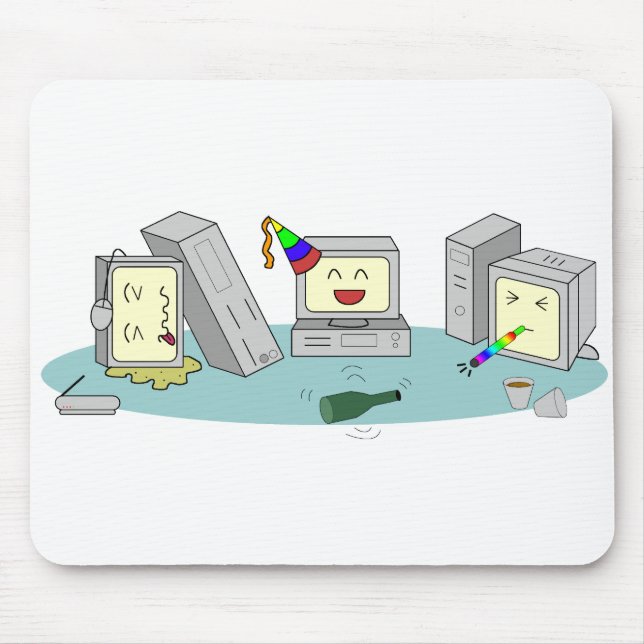 Lan-Party-Computer-Spiel Geeky Mousepad (Vorne)