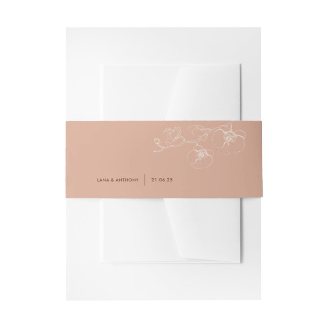 LANA Modern Latté Orchid Einladung Bauchband Einladungsbanderole (Vorderseite Beispiel)