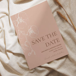 LANA Modern Latté Orchid Save the Date Card Einladung
