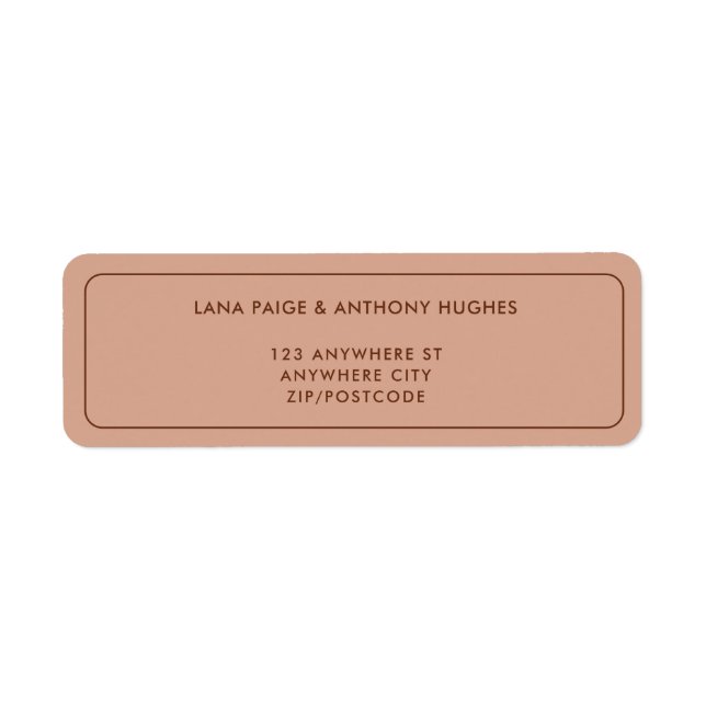 LANA Modern Latté RSVP Retourner les étiquettes d' (Devant)