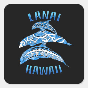 Lanai Hawaii Quadratischer Aufkleber