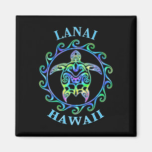 Lanai Hawaii Urlaub Farbenfrohe Schildkröte Magnet