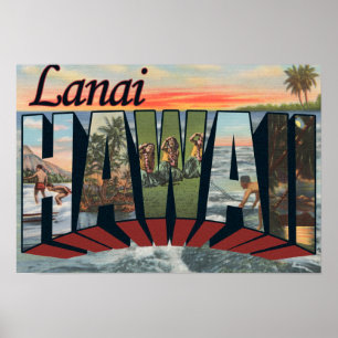 Lanai, HawaiiLarge Buchstabe ScenesLanai, HI Poster