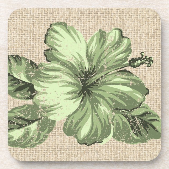 Lanai Hibiskus Hawaiian Cork-gestützte Untersetzer (Vorderseite)