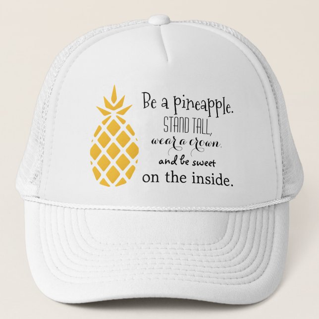 L'ananas soit un ananas indiquant le casquette du (Devant)