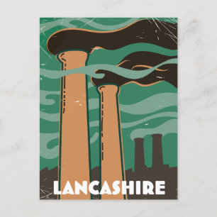Lancashire Chimney Vintage Reise. Feiertagspostkarte