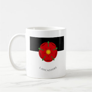 Lancashire Flag Mug - Rose, charbon et coton