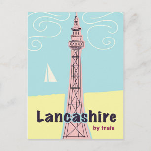 Lancashire Mit dem Zug Postkarte
