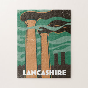 Lancashire-Schornstein Vintage-Reise.