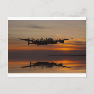 Lancaster Bomber der Zuhause Dehnstrecke Postkarte